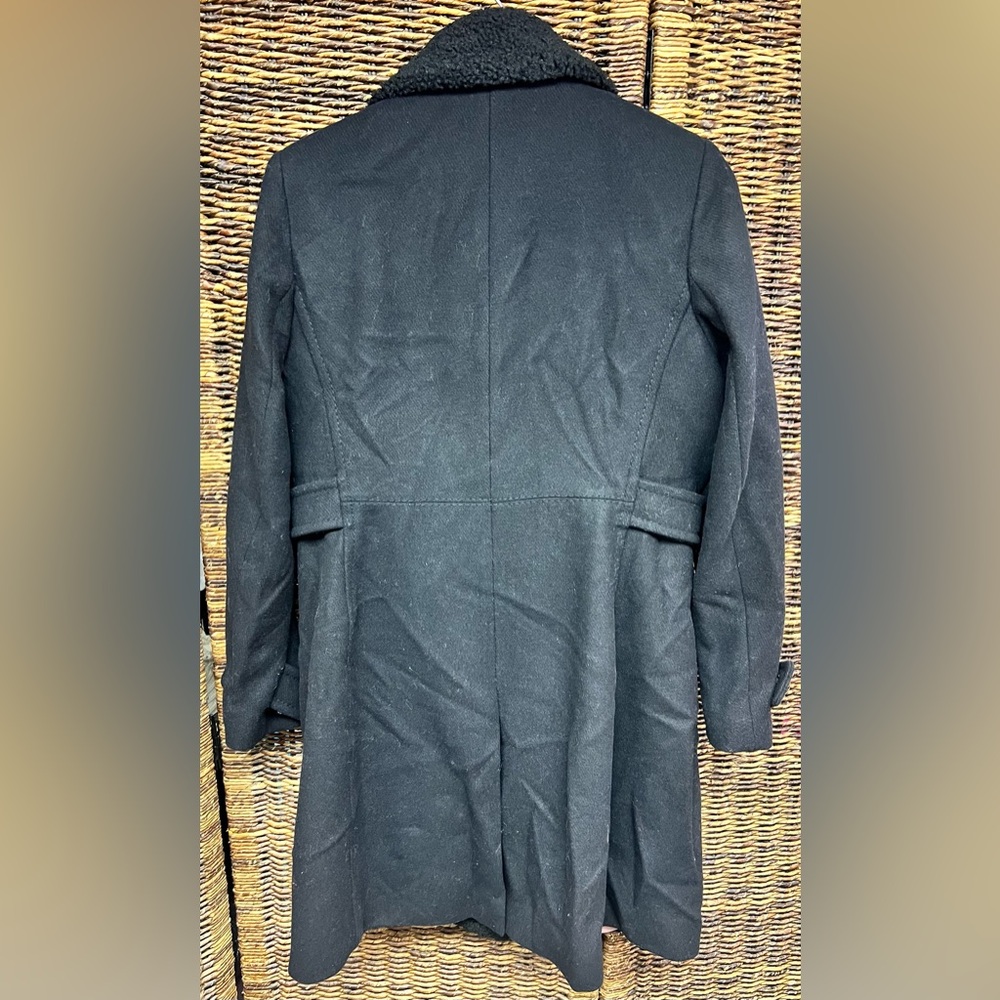 Kate Spade Black Pea Coat with Button Detail- contrasting collar, Women’s Medium - Picture 7 of 7